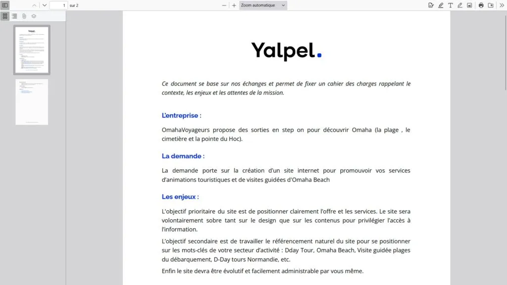Étape du cahier des charges lors de la création de site internet à Caen et Bayeux